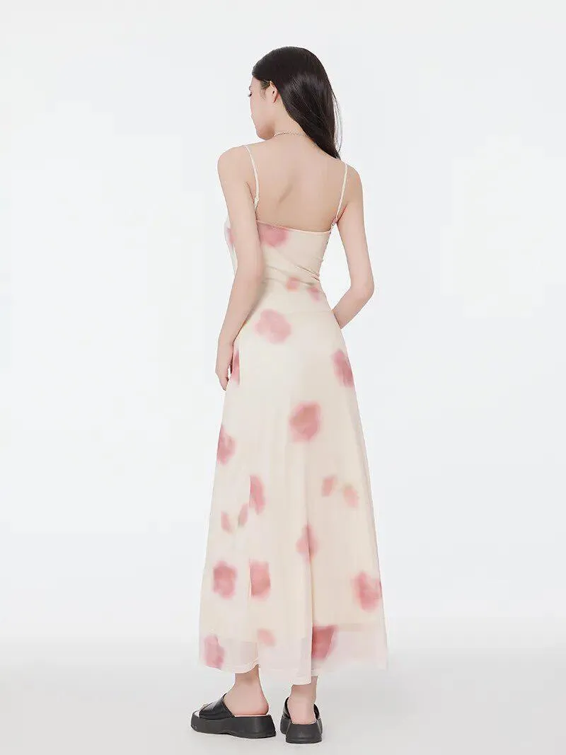 Floral Mesh Spaghetti Strap Maxi Dress sold by Streetwear Society product image thumbnail 2