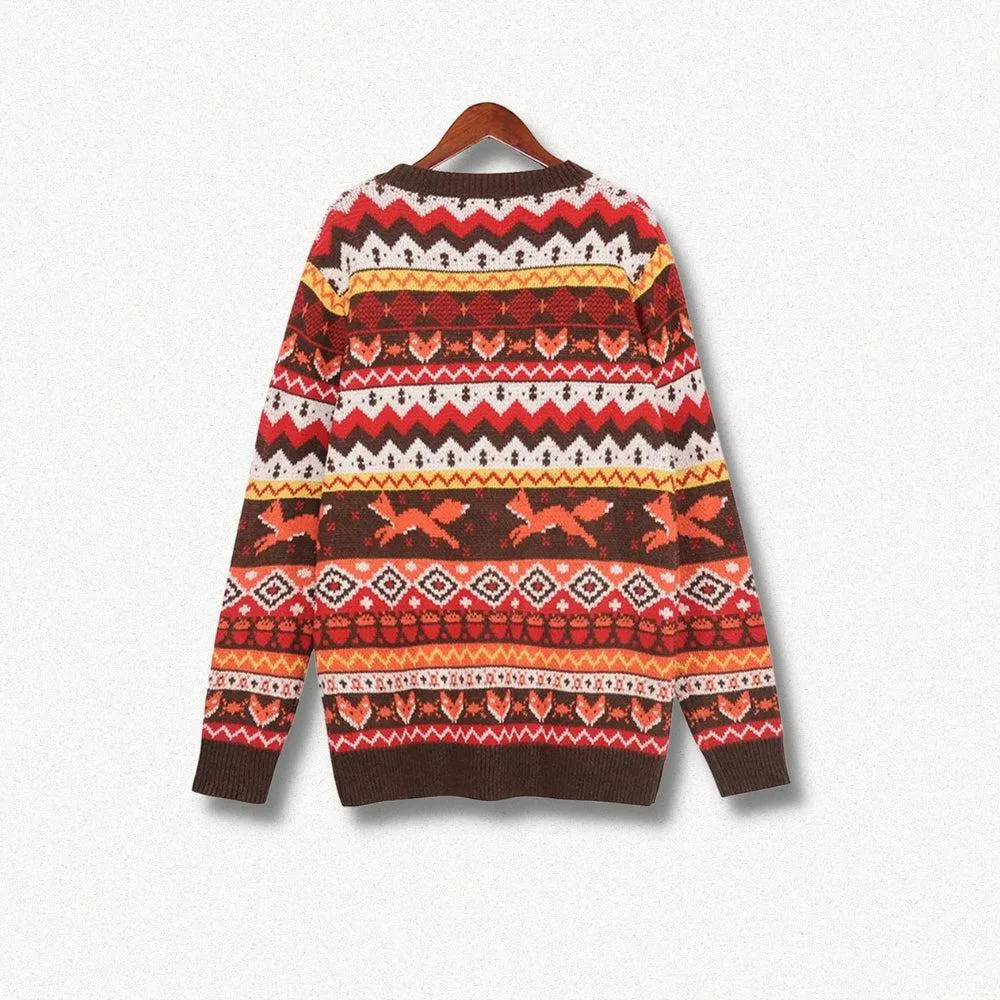 Vintage Fox Embroidered Christmas Sweater sold by Streetwear Society product image thumbnail 3