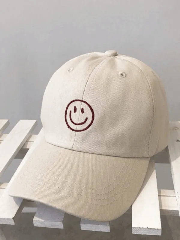 Smile Embroidered Baseball Cap sold by Streetwear Society
