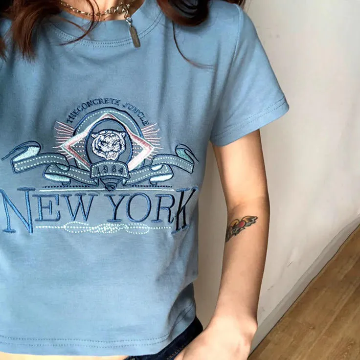 NY Embroidered Tee sold by Streetwear Society product image thumbnail 2