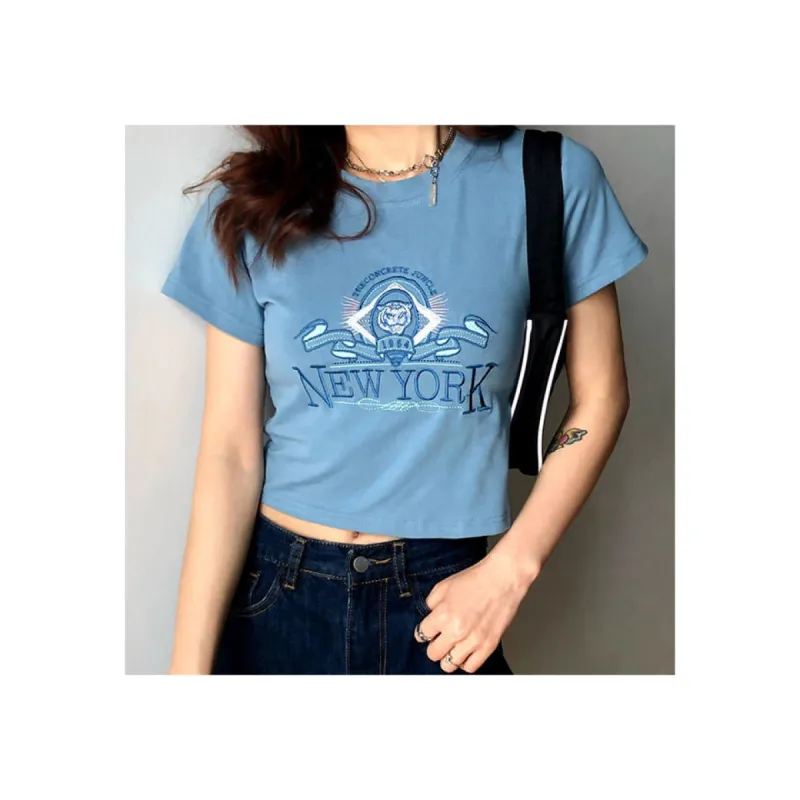 NY Embroidered Tee sold by Streetwear Society