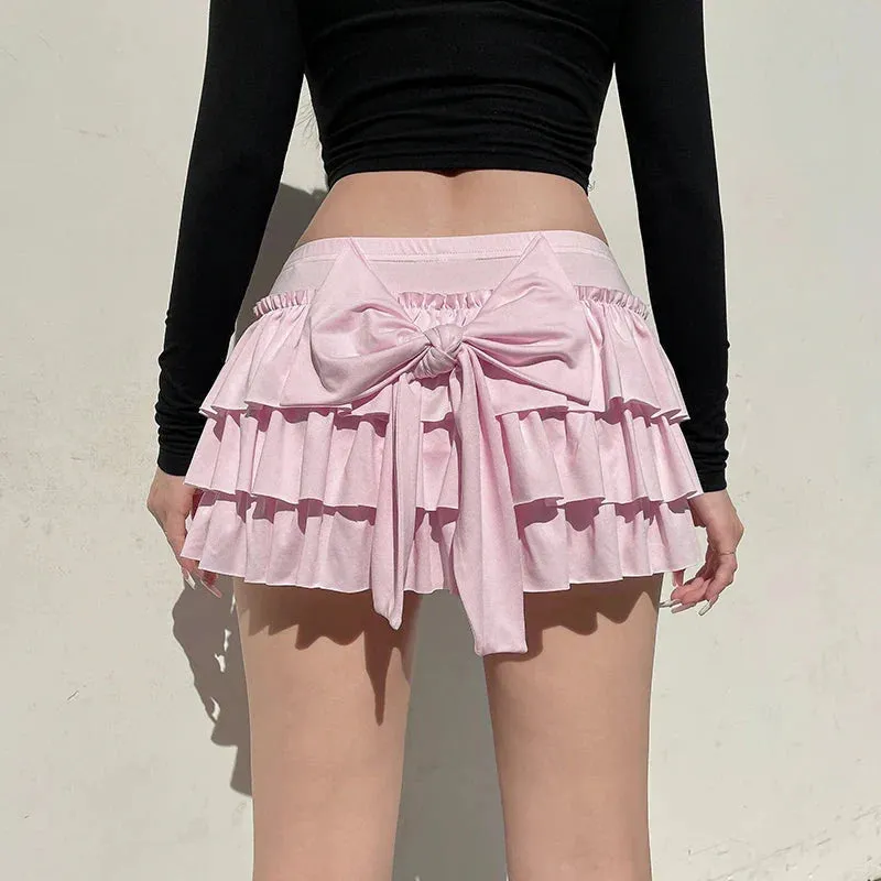 Coquette Layered Bow Mini Skort sold by Streetwear Society product image thumbnail 3