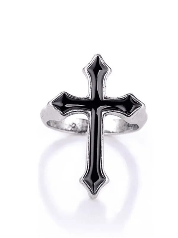 ◆数量限定◆送料・関税無料【RIPNDIP】Chrome Cross Ring Stainless Steal Cross Ring | Parallel