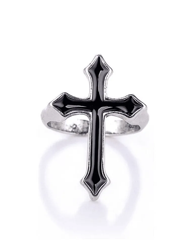 Gothic Cross Ring sold by Streetwear Society