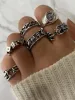 Vintage skull ring 6pcs sold by Streetwear Society