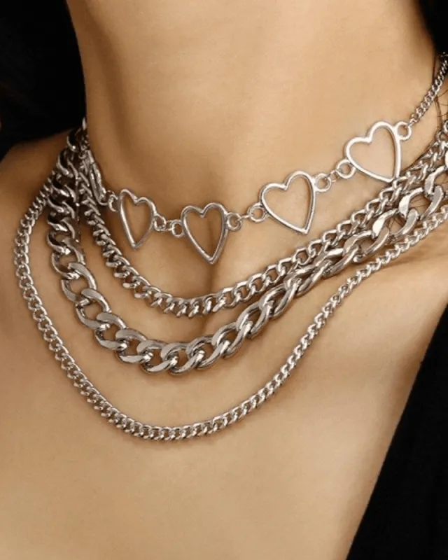 Heart Multilayer Necklace sold by Streetwear Society