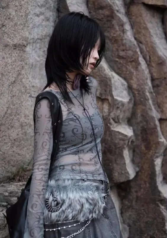 Cyberpunk Sheer Top sold by Streetwear Society