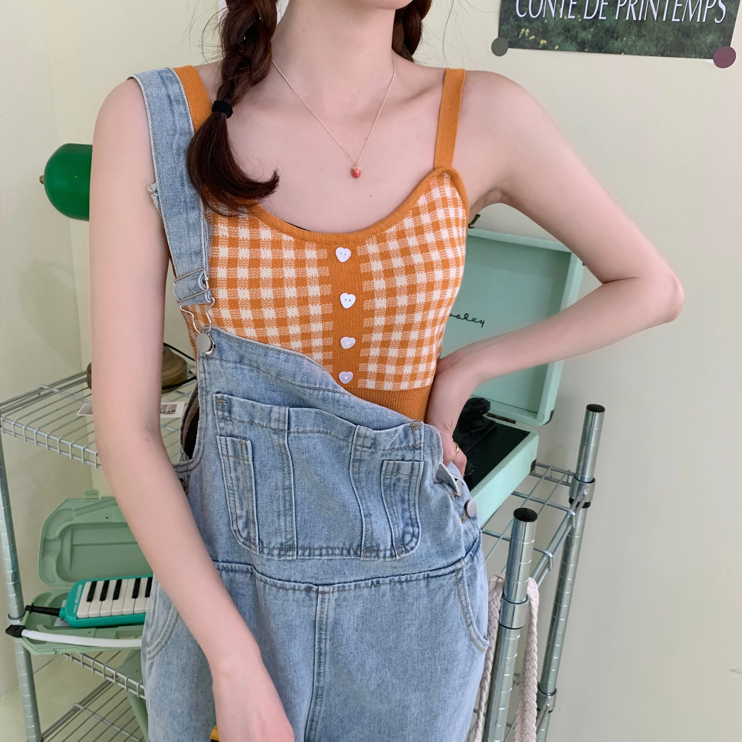 Love Addiction Plaid Top sold by Streetwear Society product image thumbnail 4