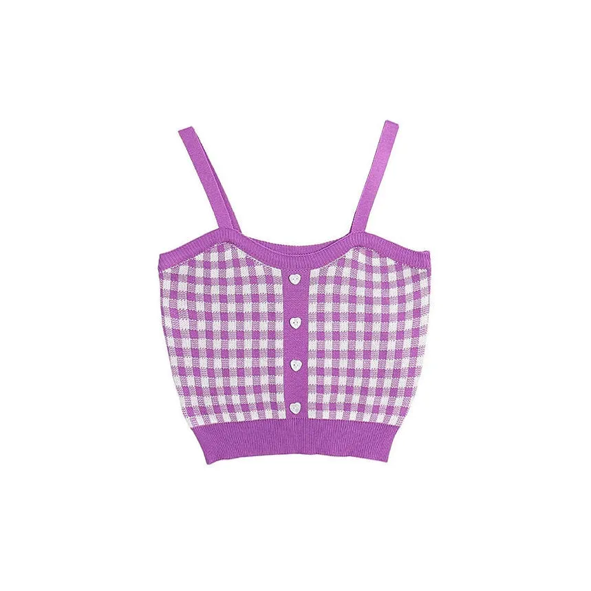 Love Addiction Plaid Top sold by Streetwear Society