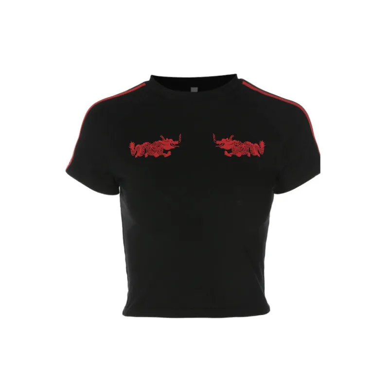 Japanese Dragon Crop Top sold by Streetwear Society