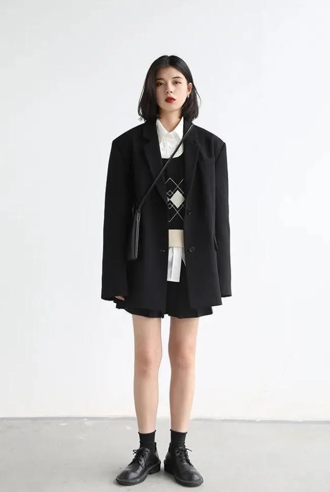 Office Style Wide Shoulder Classy Blazer sold by Streetwear Society product image thumbnail 4