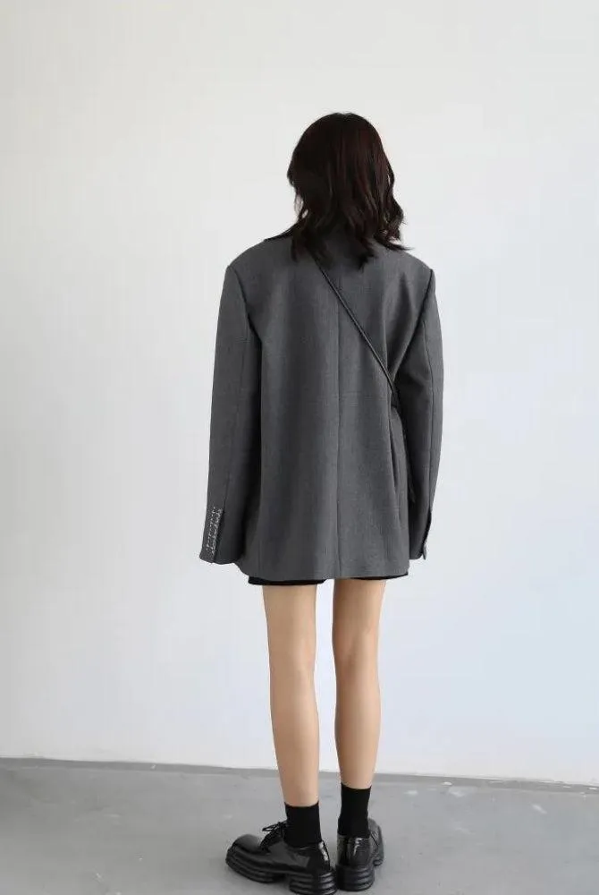 Office Style Wide Shoulder Classy Blazer sold by Streetwear Society product image thumbnail 3