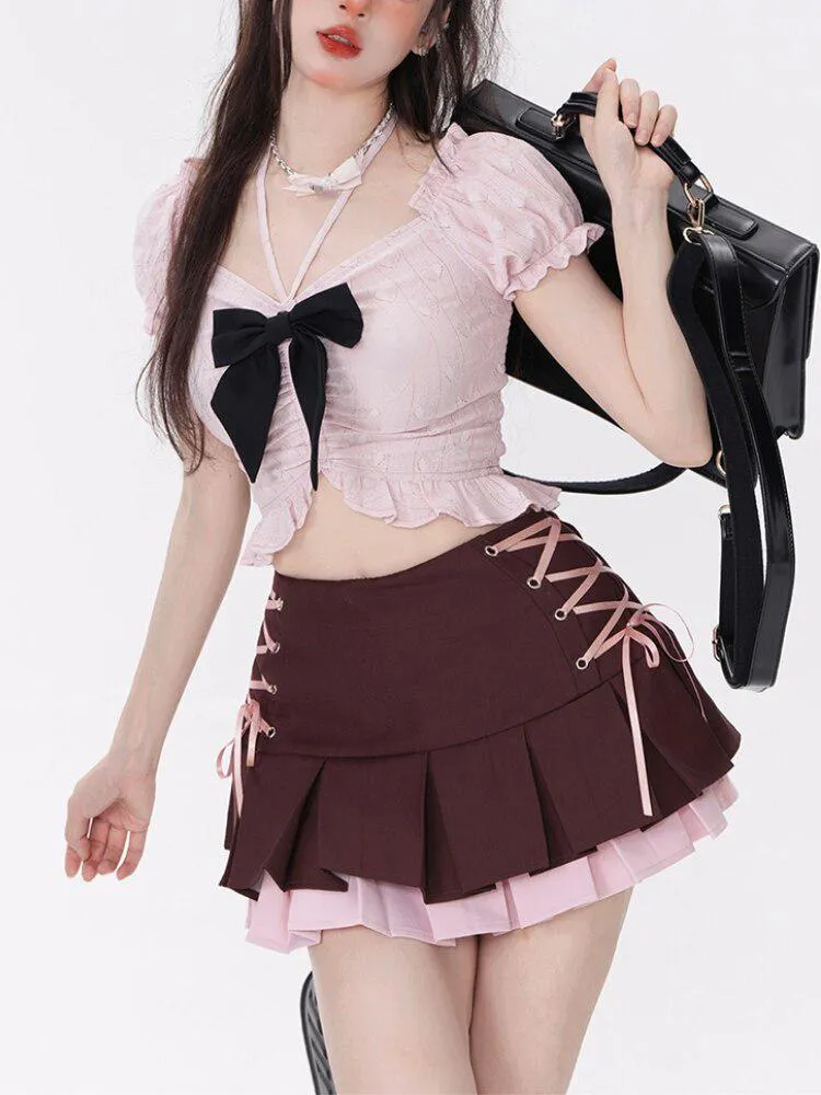 Coquette Mini Skirt With Top Two Piece Set sold by Streetwear Society product image thumbnail 2