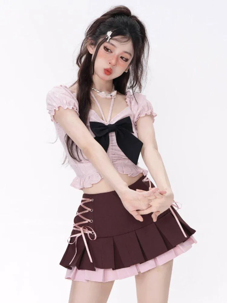 Coquette Mini Skirt With Top Two Piece Set sold by Streetwear Society product image thumbnail 5