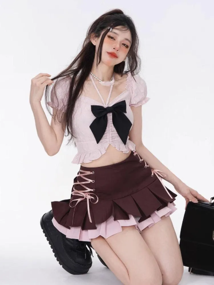 Coquette Mini Skirt With Top Two Piece Set sold by Streetwear Society product image thumbnail 4