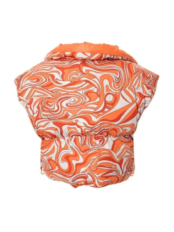 All Over Print Lapel Neck Sleeveless Jacket sold by Streetwear Society