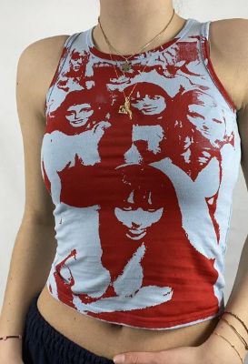 Vintage Girl Graphic Crop Tank Top sold by Streetwear Society