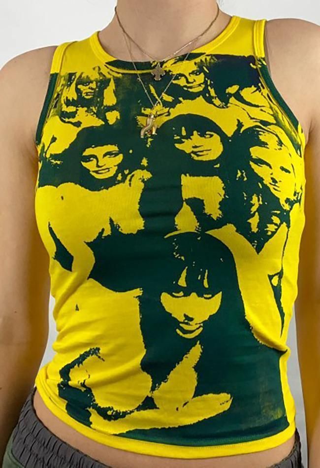 Vintage Girl Graphic Crop Tank Top sold by Streetwear Society product image thumbnail 3