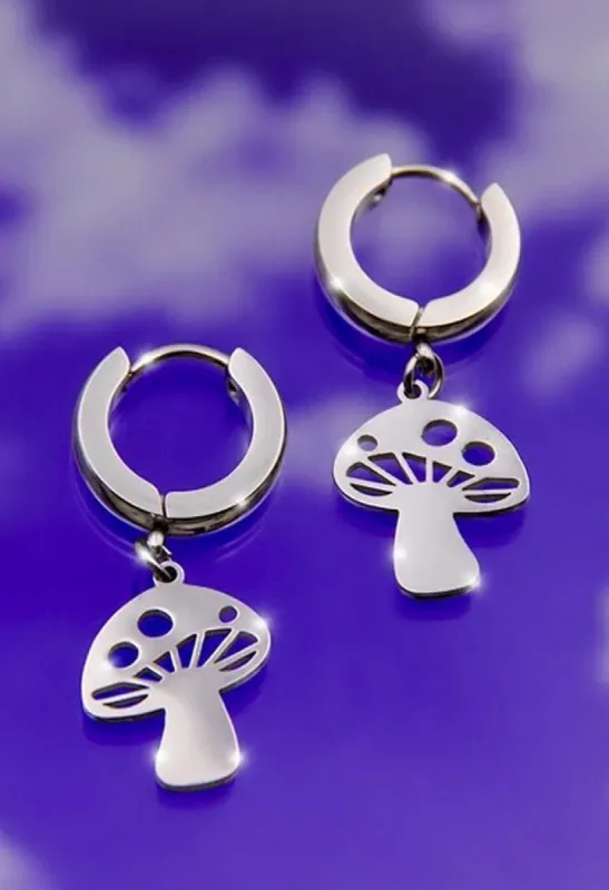 Mushroom shaped earrings sold by Streetwear Society