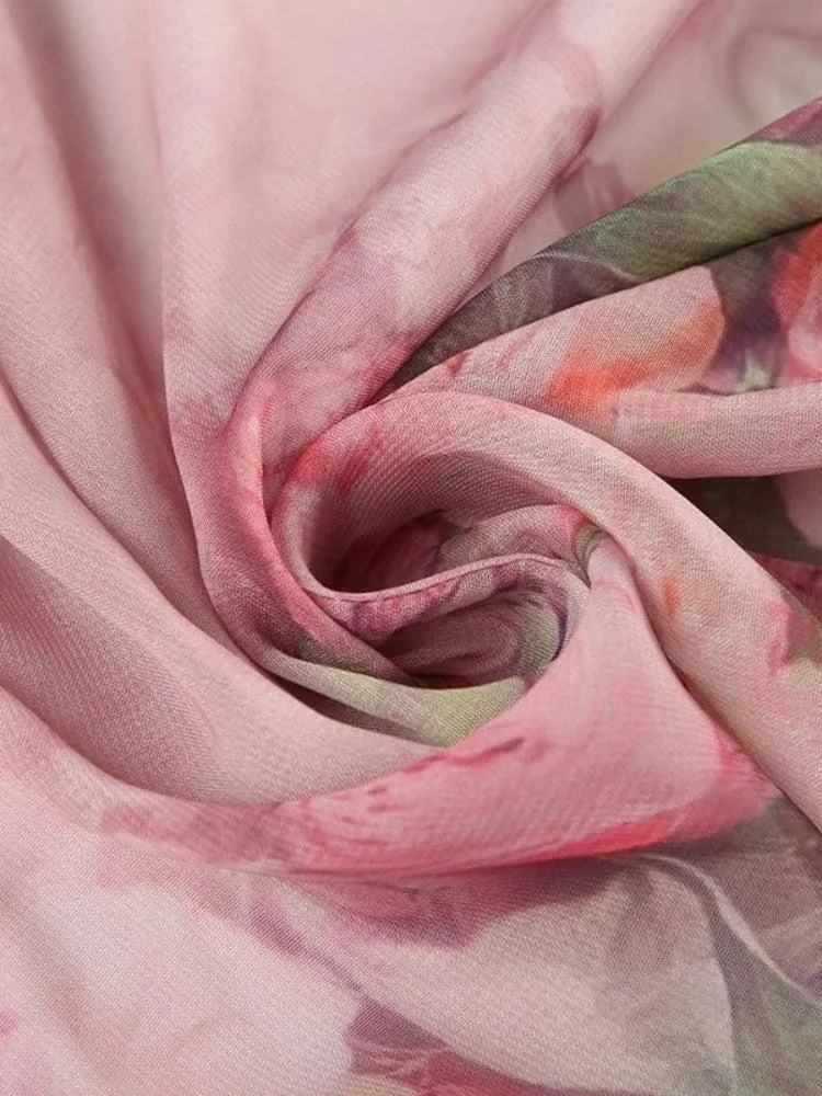 Floral Ruffled Mesh Mullet Skirt sold by Streetwear Society product image thumbnail 4