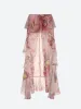 Floral Ruffled Mesh Mullet Skirt sold by Streetwear Society