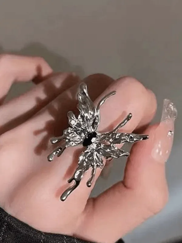 Grunge Fairy Butterfly Pattern Ring sold by Streetwear Society
