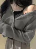 V neck button up cropped cardigan sold by Streetwear Society