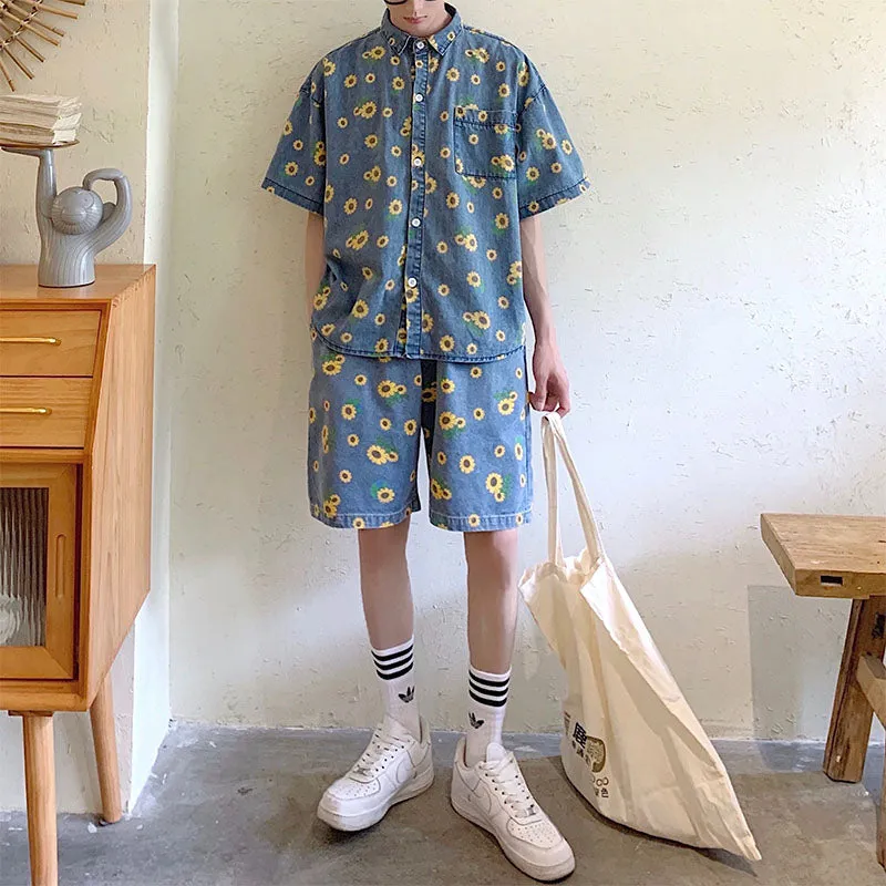 Sunflowers Denim Shirt sold by Streetwear Society product image thumbnail 2