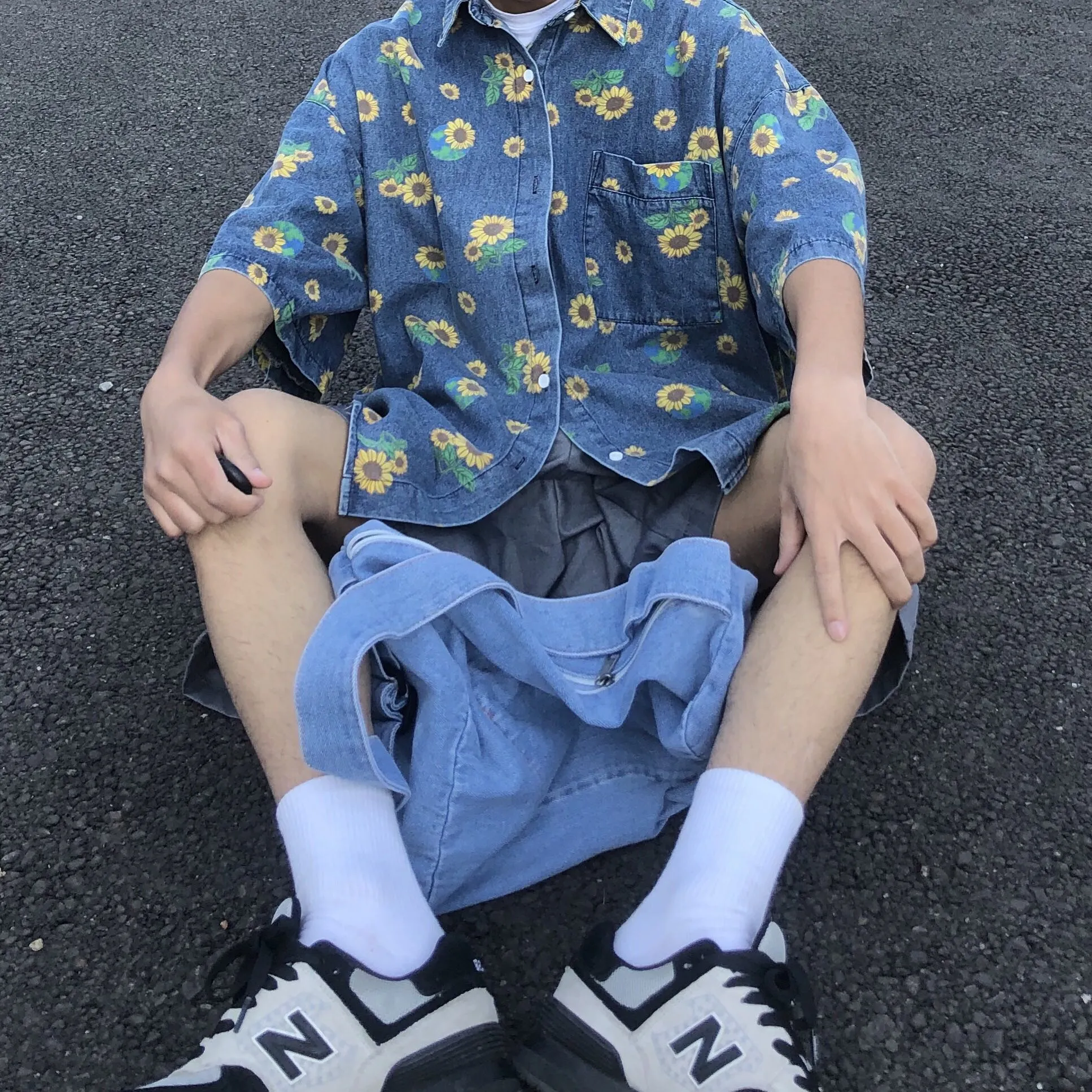 Sunflowers Denim Shirt sold by Streetwear Society product image thumbnail 4