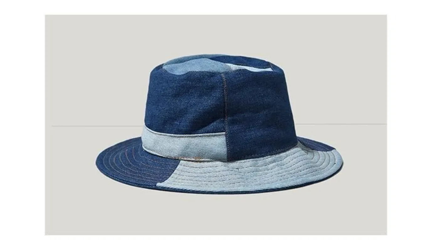SWS DESIGN denim bucket hat in blue sold by Streetwear Society