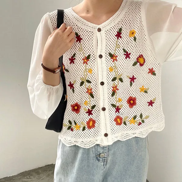 Cottagecore Floral Cardigan sold by Streetwear Society product image thumbnail 3