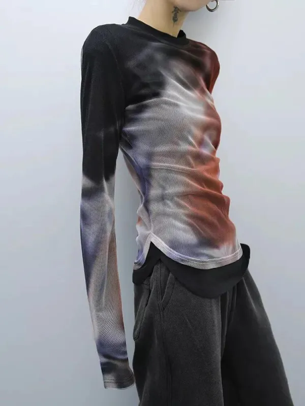 Y2K Grunge Tie Dye Top sold by Streetwear Society