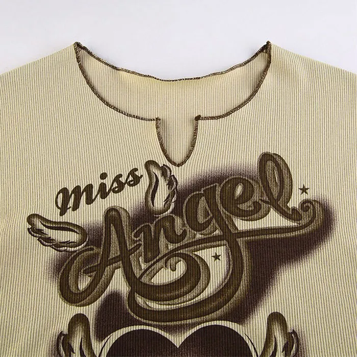 Miss Angel Ribbed Top sold by Streetwear Society product image thumbnail 4