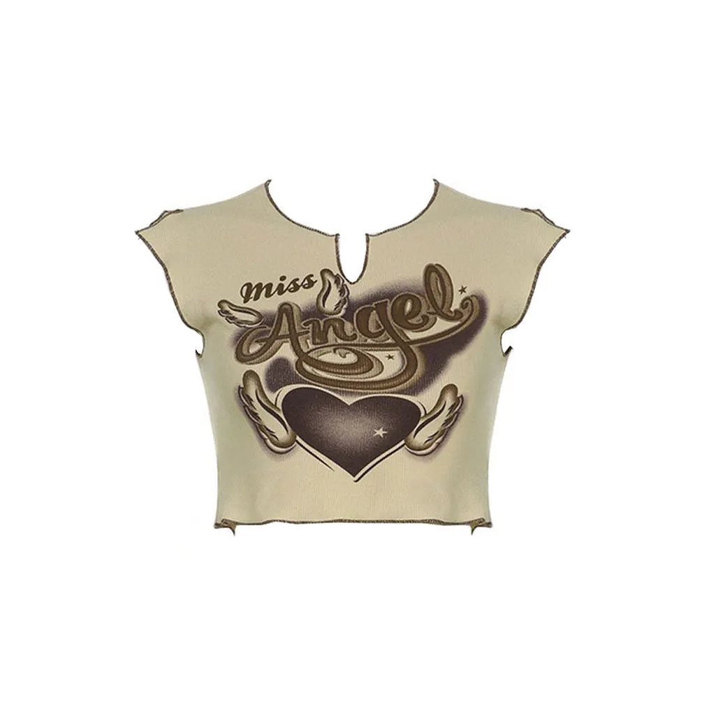 Miss Angel Ribbed Top sold by Streetwear Society