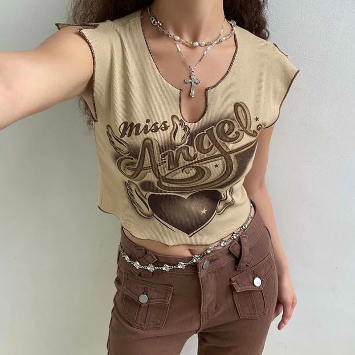 Miss Angel Ribbed Top sold by Streetwear Society product image thumbnail 3