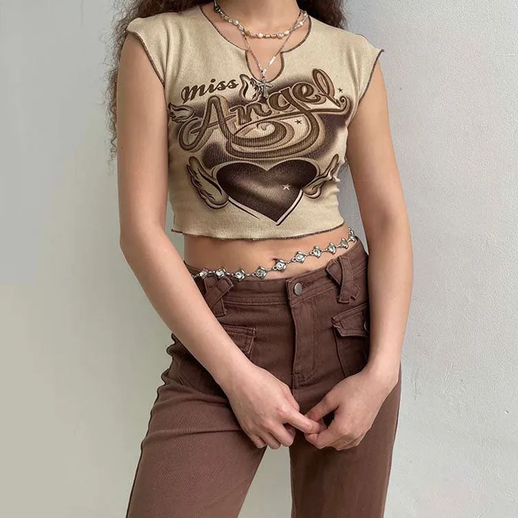 Miss Angel Ribbed Top sold by Streetwear Society product image thumbnail 2