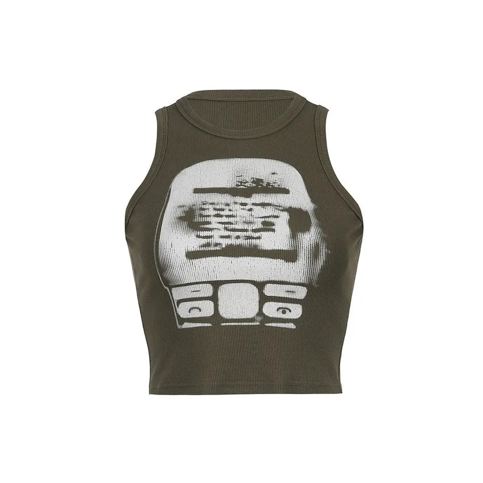 Downtown Girl Ribbed Crop Top sold by Streetwear Society