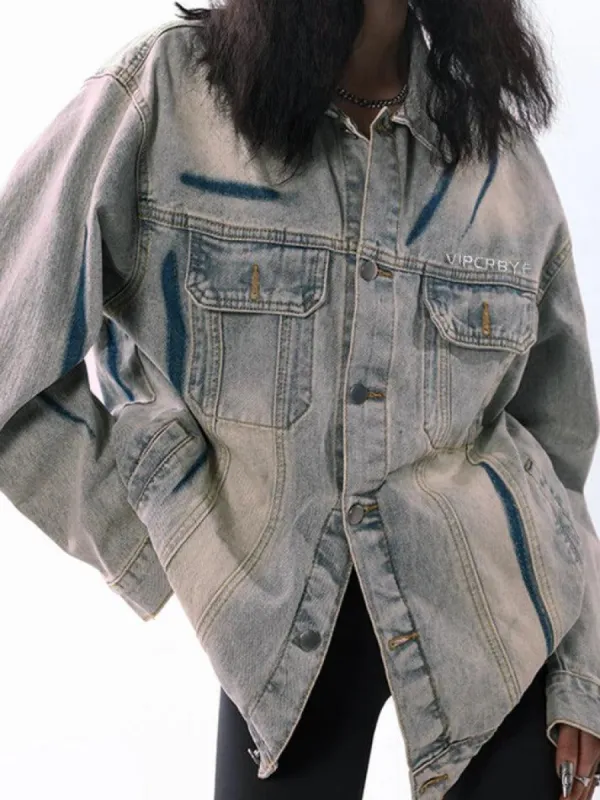 Street Washed Distressed Graffiti Jacket sold by Streetwear Society