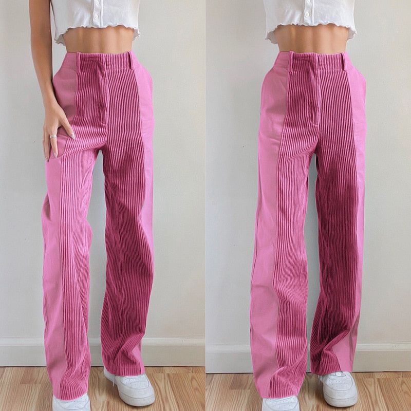 High Waist Loose Vintage Corduroy Pants sold by Streetwear Society product image thumbnail 5