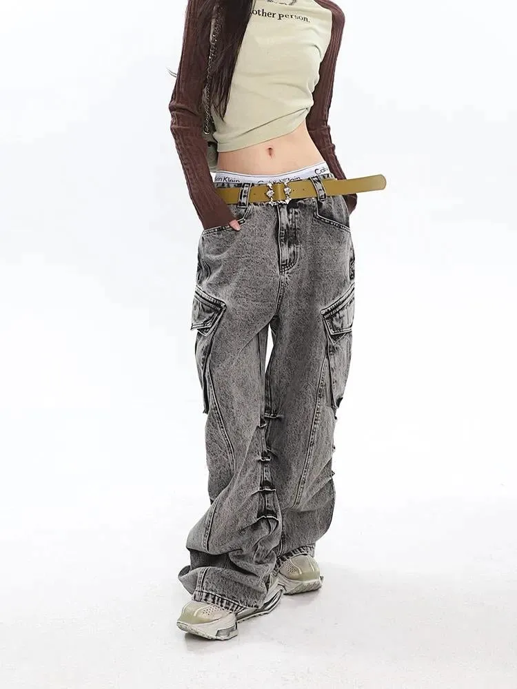 Y2K Distressed Big Pockets Cargo Jeans sold by Streetwear Society product image thumbnail 5