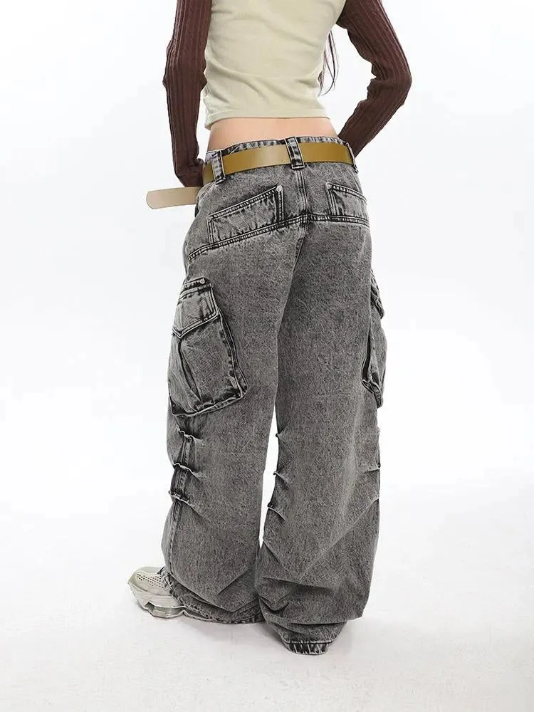 Y2K Distressed Big Pockets Cargo Jeans sold by Streetwear Society product image thumbnail 4