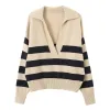 Preppy Collar Striped Pullover sold by Streetwear Society