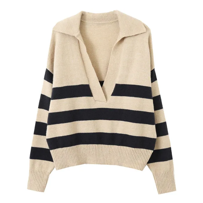 Preppy Collar Striped Pullover sold by Streetwear Society product image thumbnail 4