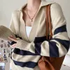 Preppy Collar Striped Pullover sold by Streetwear Society