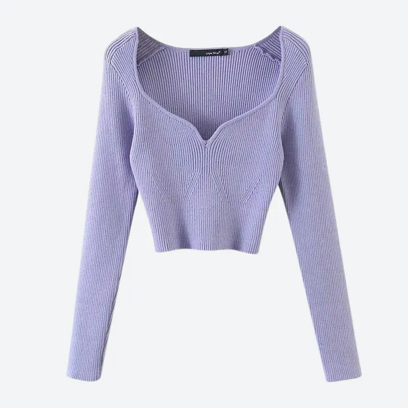 Sweetheart Neckline Corduroy Crop Top sold by Streetwear Society product image thumbnail 2