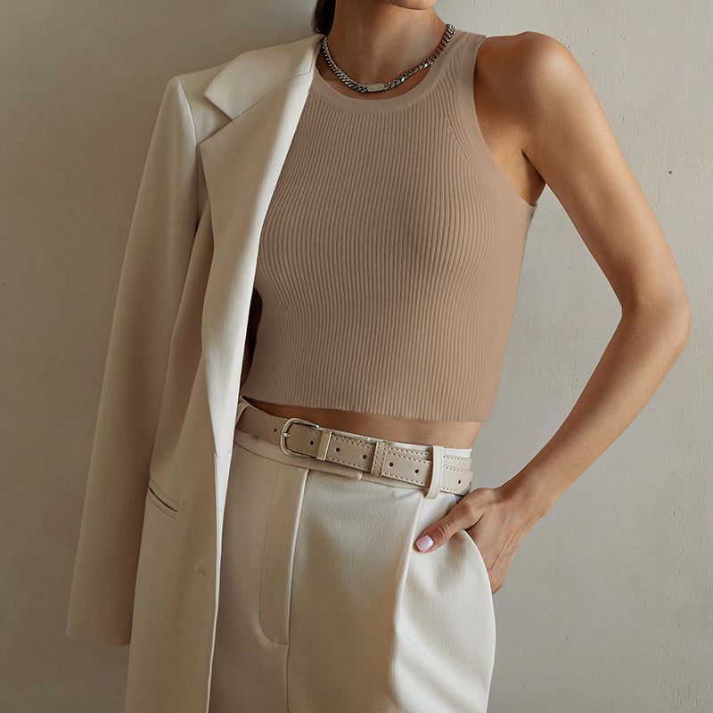 Ribbed Knitted Summer Basic Tank Top sold by Streetwear Society product image thumbnail 9