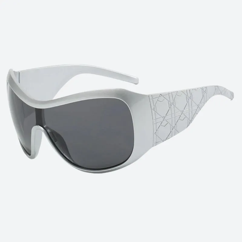Y2K Oversized Shield Sunglasses sold by Streetwear Society product image thumbnail 4