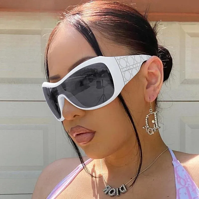 Y2K Oversized Shield Sunglasses sold by Streetwear Society