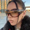 Y2K Oversized Shield Sunglasses sold by Streetwear Society