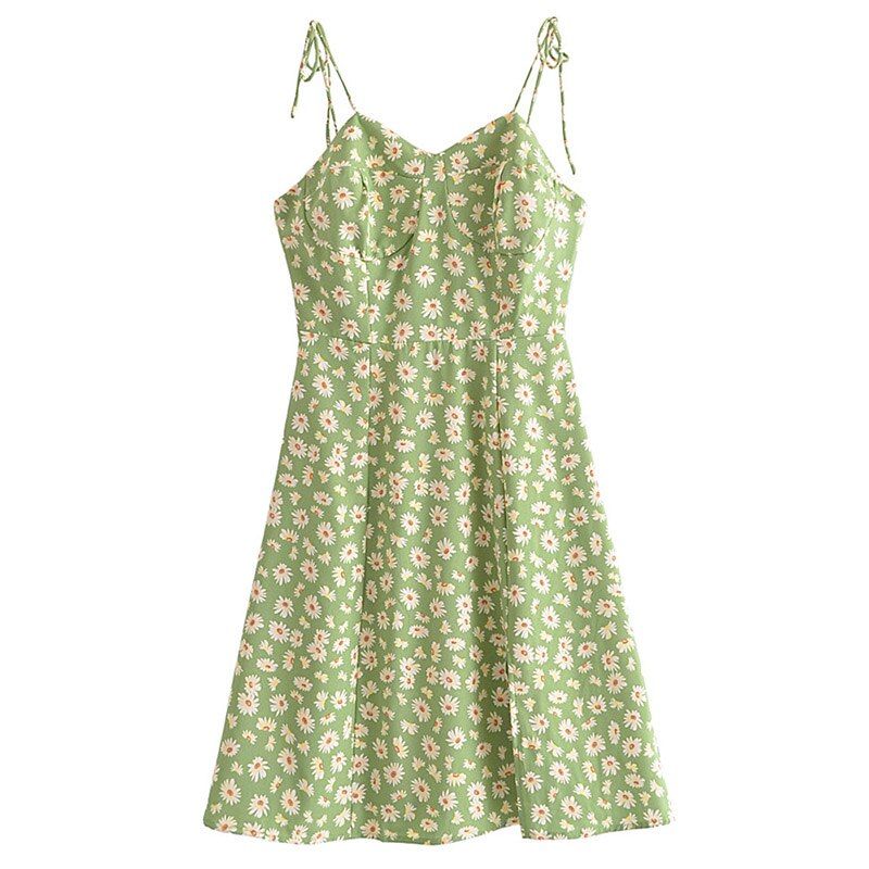 Floral Print Spaghetti Strap Mini Dress sold by Streetwear Society product image thumbnail 5